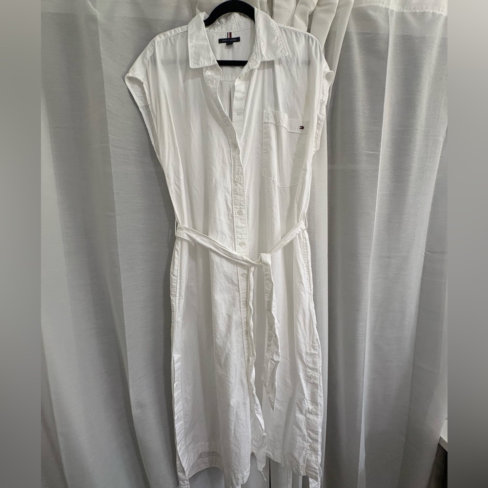 Tommy Hilfiger belted Oxford shirt dress